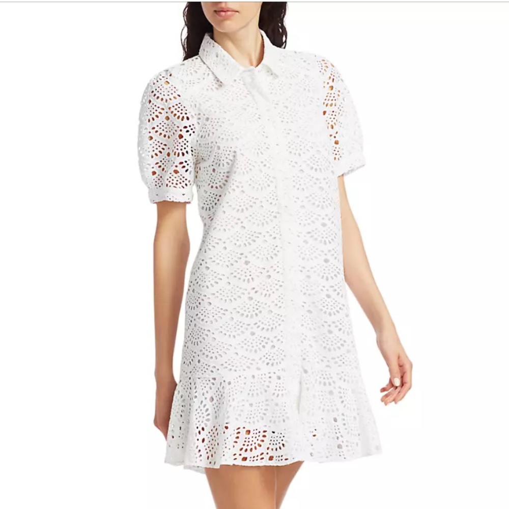 Tanya Taylor Aliciana Lace Shirt Dress